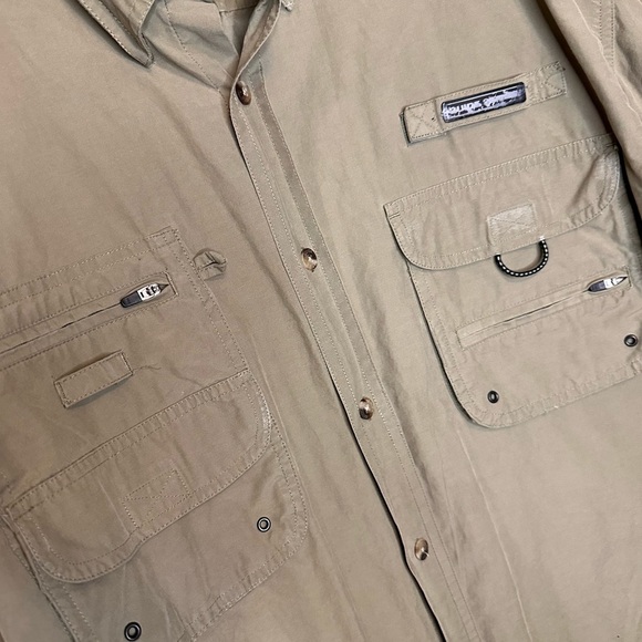 Gander Mountain Men’s Guide Series Button Down Shirt Size XL Tan - Picture 2 of 7